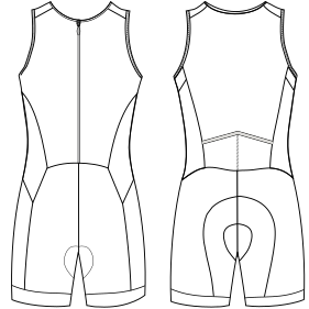 Fashion sewing patterns for Cycling Suit 9124